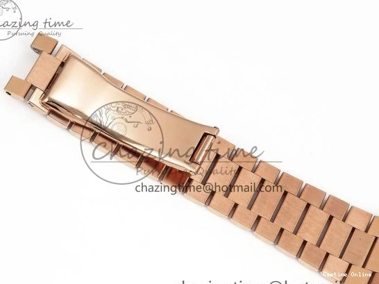 0125 SunProtective Day Date 40 RG JDF 904L Steel Brown Textured Stick Dial on President Bracelet VR3255 V3 (Gain Weight) 1359